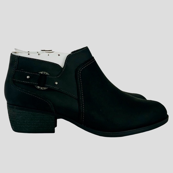 Clarks Charlten Grace Black Leather Ankle Boot 9.5 W - Picture 1 of 11